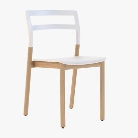 DE PADOVA FLORINDA Stackable Solid Wood Chair 3D Model