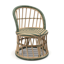 Zara Round Rattan Chair PBR 3D Model