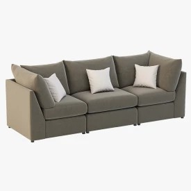 Bassett Beckham Pit Sectional Sofa Three Seater 3D Model