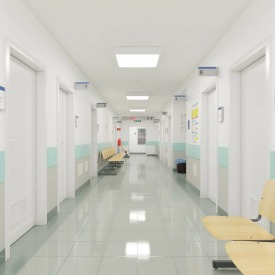 019 Hospital Hallway Corridor 3D Model