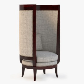 Wing Barrel Lounge Chair 3D Model