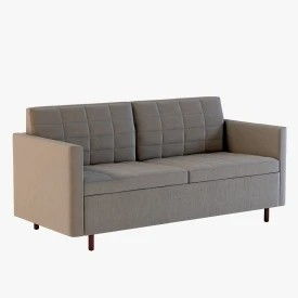Ultra Detail Upholstered Tuxedo Sofa Two Seater With Arm 3D Model