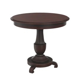 Antique Italian Walnut Wood Round Table 3D Model