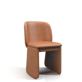 Evie Leather Dining Chair PBR 3D Model