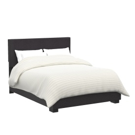 Conner Queen Upholstered Panel Bed Black 3D Model
