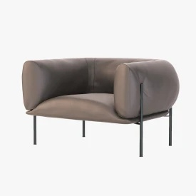 Rondo Leather Lounge Armchair By Lucy Kurrein 3D Model