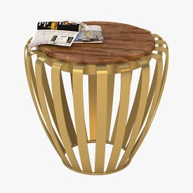 Benson Side Table With Books 3D Model
