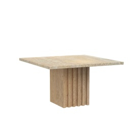 Carve Travertine Small Cocktail Table 3D Model
