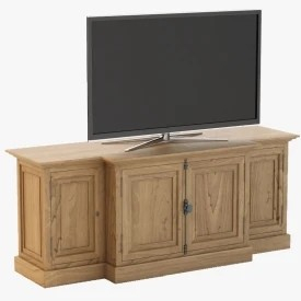 FRENCH PANEL 80in MEDIA CONSOLE 3D Model