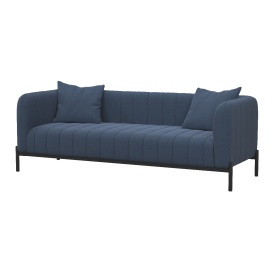 Jaxon Dark Blue Sofa 3D Model