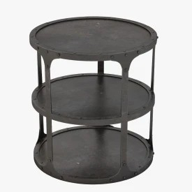 Industrial Riveted Side Table 3D Model