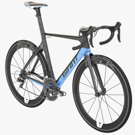 Giant Propel Advanced Sl-2 Black-Blue Lightweight Sprinter Bicycle 3D Model