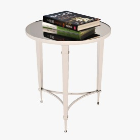 Global Views French Nickel End Table With Books 3D Model