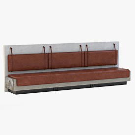 Leather Bar Bench 3D Model