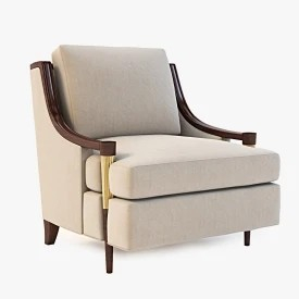 Baker Signature Lounge Chair 3D Model