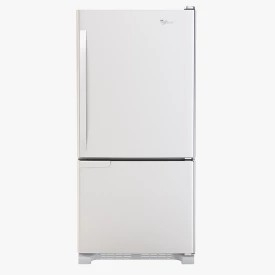 Whirlpool White Bottom Freezer Refrigerator WRB119WFBW 3D Model