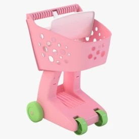 Detail Lil Shopper Cart Pink 3D Model